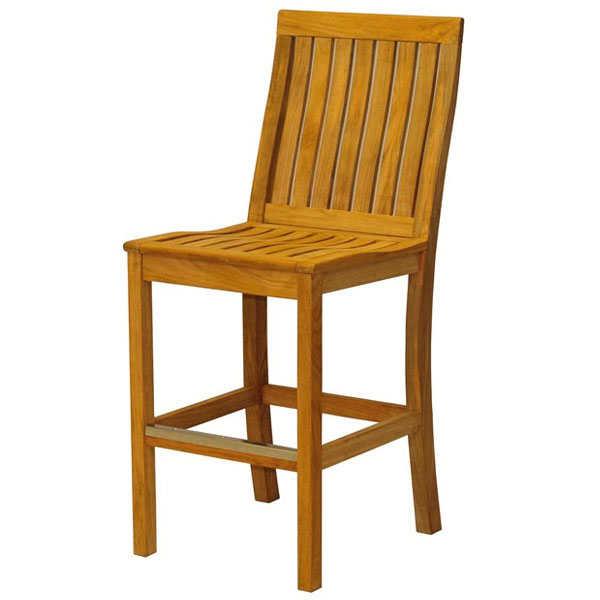 Teak Monterey Bar Chair by Three Birds Casual - Image 3
